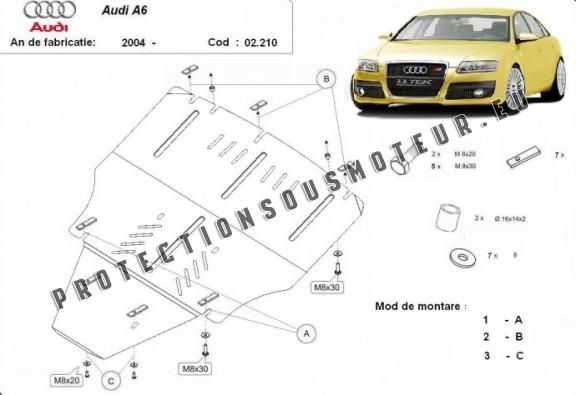 Protection sous moteur et de la boîte de vitesse Audi A6