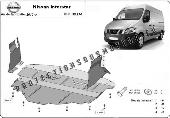 Protection sous moteur et de la boîte de vitesse Nissan Interstar