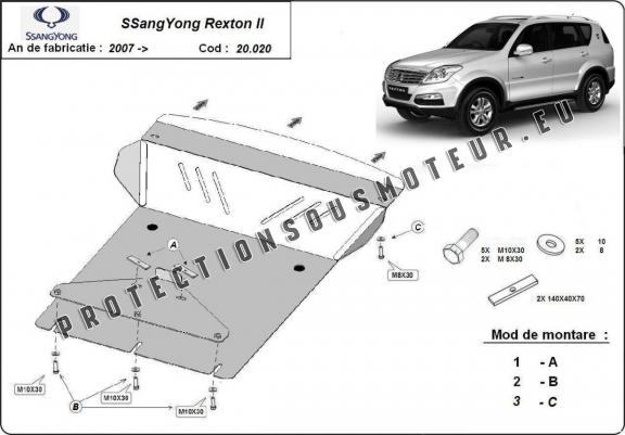 Protection sous moteur et de la radiateur SsangYong Rexton 2