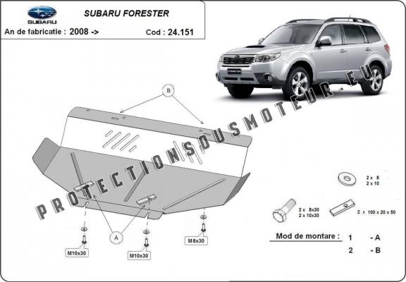 Protection sous moteur et de la radiateur Subaru Forester 3