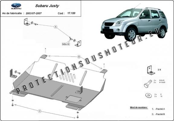 Protection Sous Moteur Subaru Justy