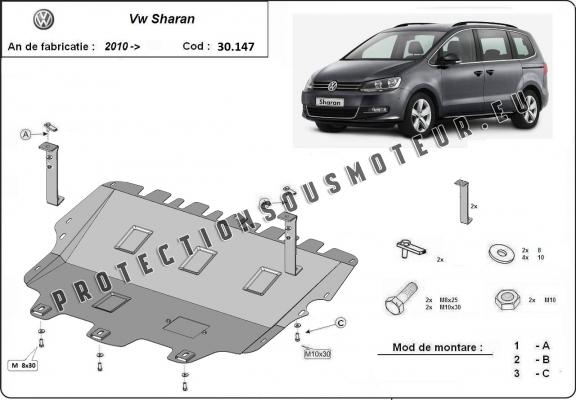 Protection sous moteur et de la boîte de vitesse Volkswagen Sharan