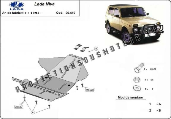 Protection sous moteur et de la boîte de vitesse Lada Niva