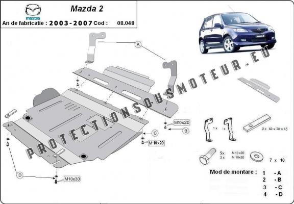 Protection sous moteur et de la boîte de vitesse Mazda 2