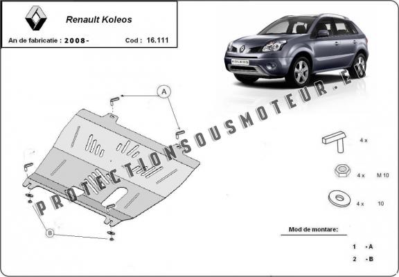 Protection sous moteur et de la boîte de vitesse Renault Koleos