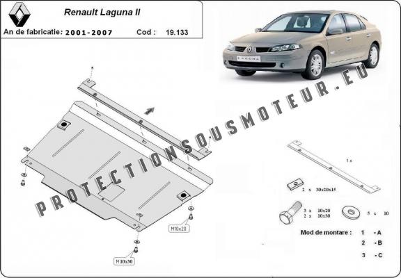 Protection sous moteur et de la boîte de vitesse Renault Laguna 2
