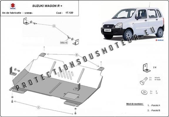 Protection sous moteur et de la boîte de vitesse Suzuki Wagon R+