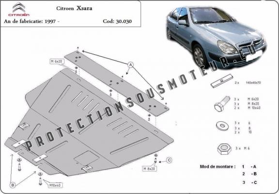 Protection sous moteur et de la boîte de vitesse Citroen Xsara