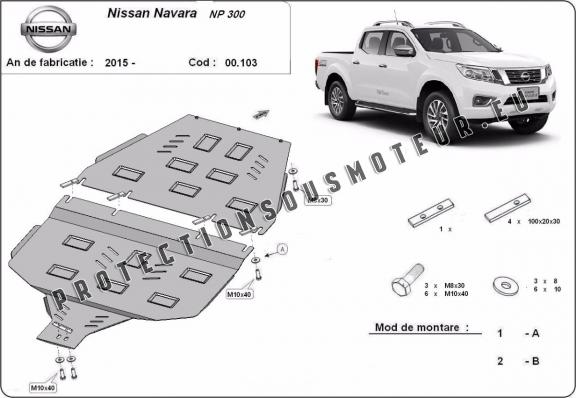 Protection de la boîte de vitesse Nissan Navara NP300 - D23