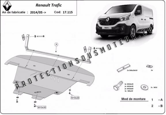 Protection sous moteur et de la boîte de vitesse Renault Trafic