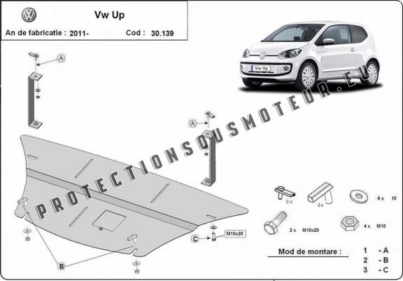 Protection sous moteur et de la boîte de vitesse VW Up