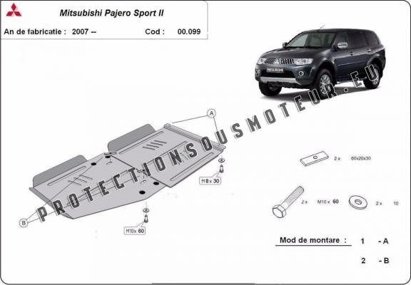 Protection de la boîte de vitesse Mitsubishi Pajero Sport 2