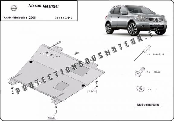Protection sous moteur et de la boîte de vitesse Nissan Qashqai