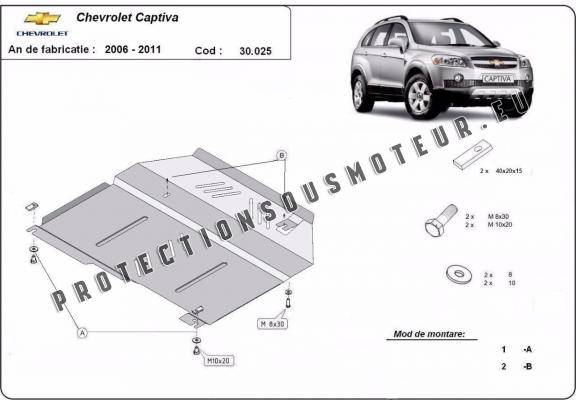 Protection sous moteur et de la boîte de vitesse Chevrolet Captiva