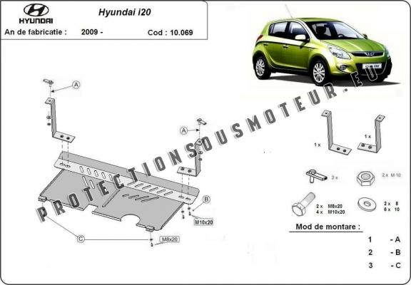 Protection sous moteur et de la boîte de vitesse Hyundai i 20