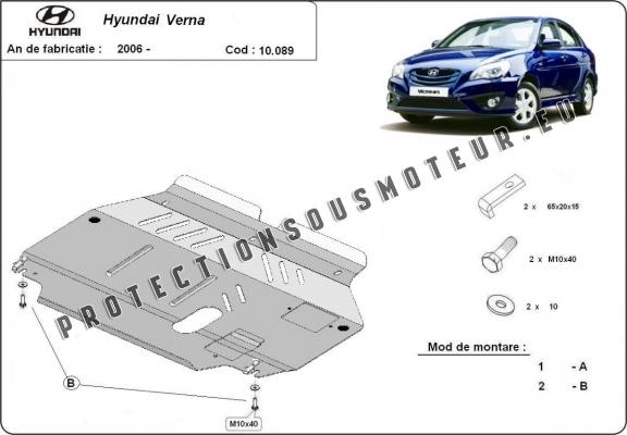 Protection sous moteur et de la boîte de vitesse Hyundai Verna