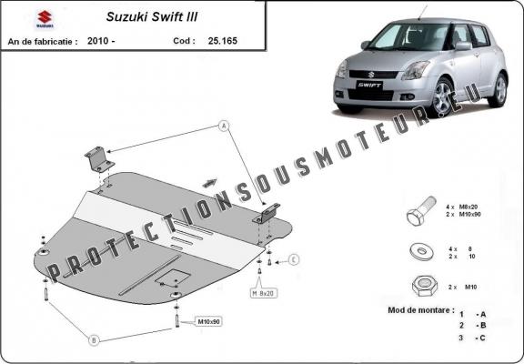 Protection sous moteur et de la boîte de vitesse Suzuki Swift 3