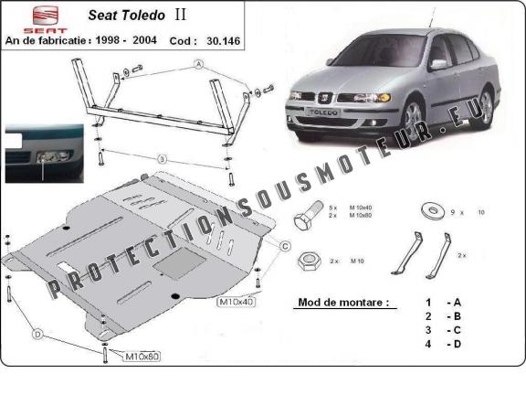 Protection sous moteur et de la boîte de vitesse Seat Toledo 2