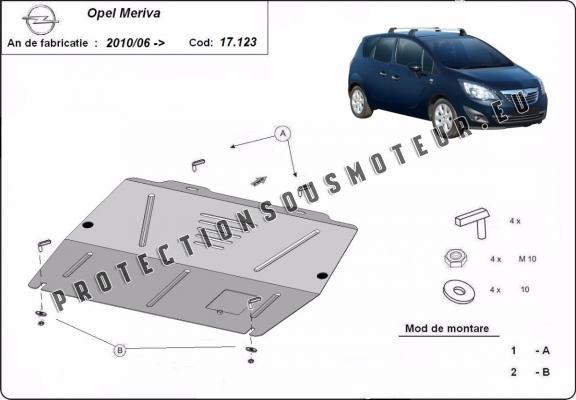 Protection sous moteur et de la boîte de vitesse Opel Meriva