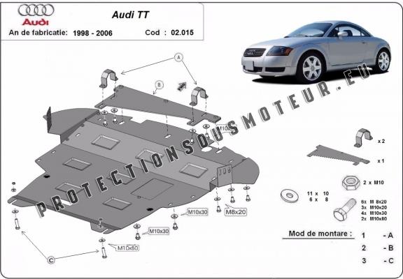Protection sous moteur et de la boîte de vitesse Audi TT