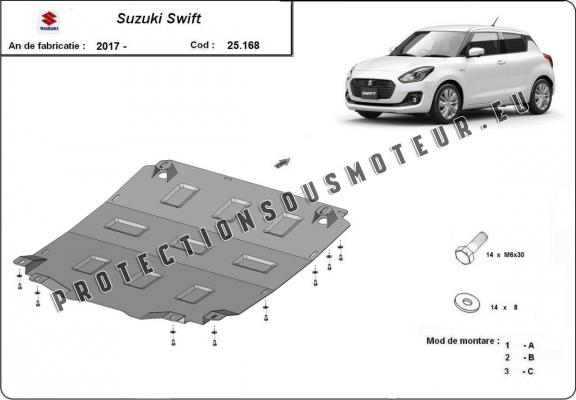 Protection sous moteur et de la boîte de vitesse Suzuki Swift