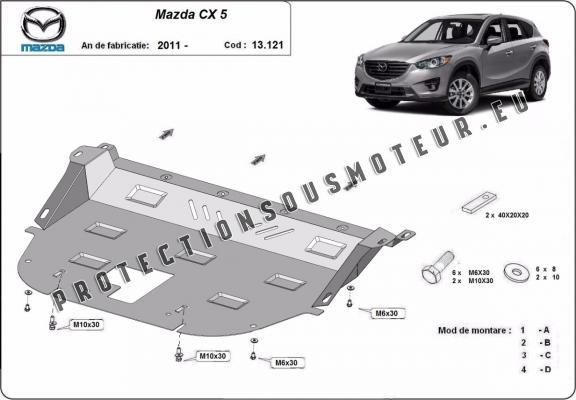 Protection sous moteur et de la boîte de vitesse Mazda CX5