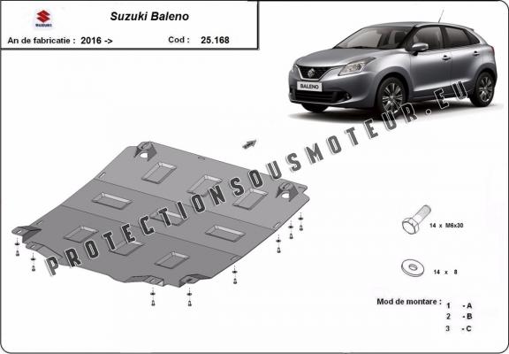 Protection sous moteur et de la boîte de vitesse Suzuki Baleno