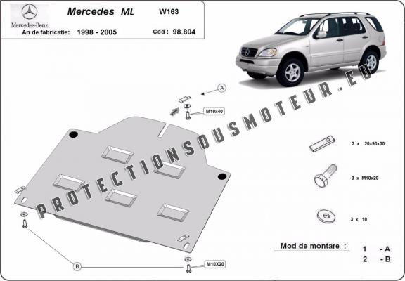 Protection du différentiel - RWD Mercedes ML W163