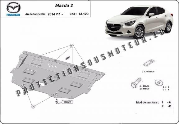 Protection sous moteur et de la boîte de vitesse Mazda 2