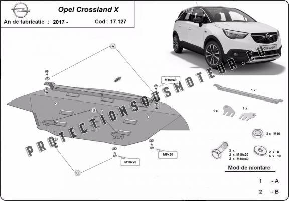 Protection sous moteur et de la boîte de vitesse Opel Crossland X