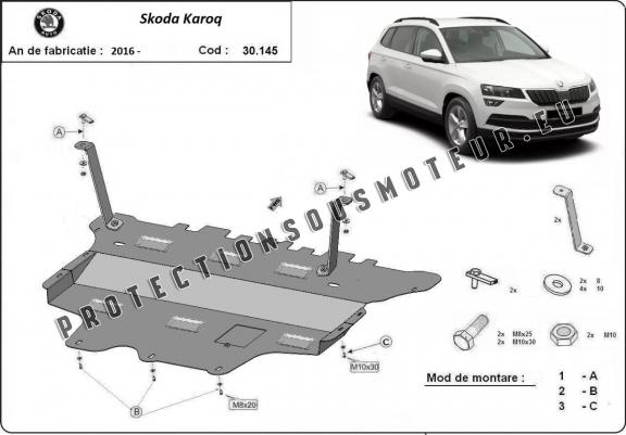 Protection sous moteur et de la boîte de vitesse Skoda Karoq - boîte de vitesses manuelle