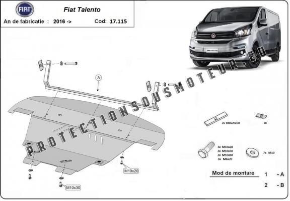 Protection sous moteur et de la boîte de vitesse Fiat Talento