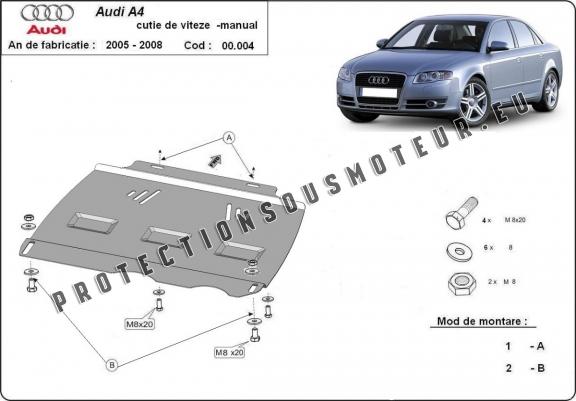 Protection de la boîte de vitesse Audi A4  B7 - manuelle