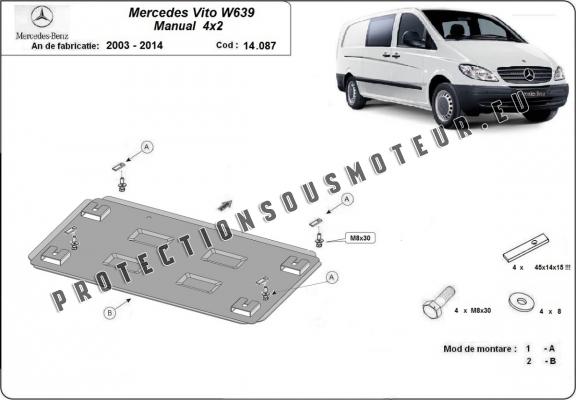 Protection Sous Moteur Mercedes Vito W639 - 2.2 D 4x2