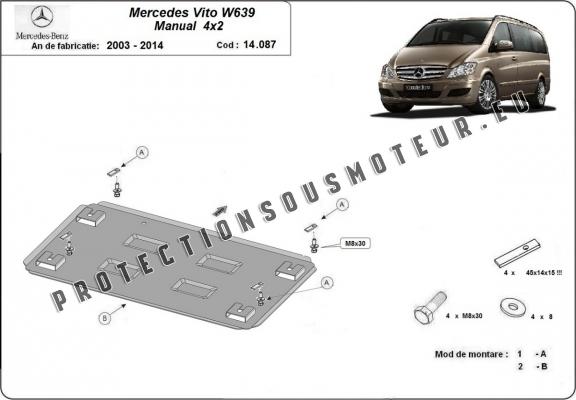 Protection Sous Moteur  Mercedes Viano W639 - 2.2 D 4x2