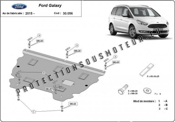 Protection sous moteur et de la boîte de vitesse Ford Galaxy 3