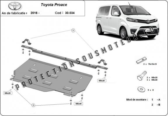 Protection sous moteur et de la boîte de vitesse Toyota Proace Verso