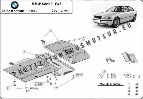 Protection Sous Moteur BMW Seria 3 E46 - essence