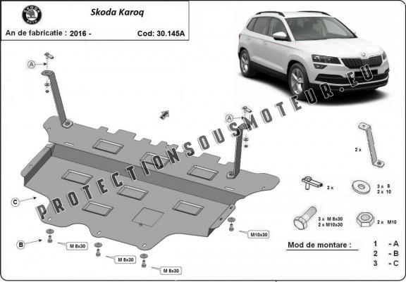 Protection sous moteur et de la boîte de vitesse Skoda Karoq - Boîte de vitesse automatique