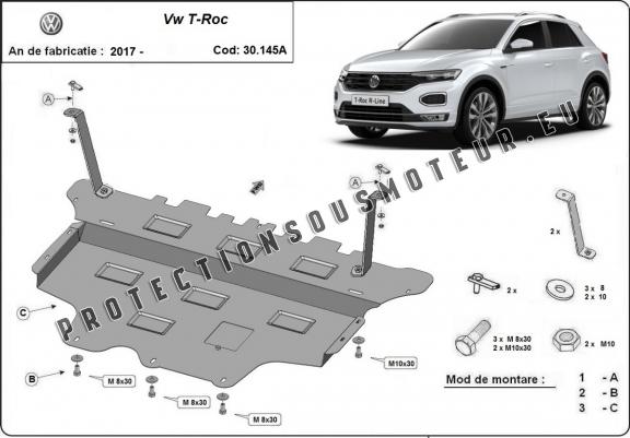 Protection sous moteur et de la boîte de vitesse Volkswagen T-Roc - Boîte de vitesse automatique