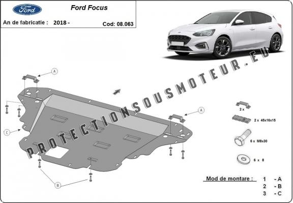 Protection sous moteur et de la boîte de vitesse Ford Focus 4