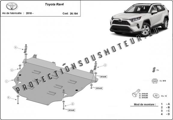 Protection sous moteur et de la boîte de vitesse Toyota Rav4