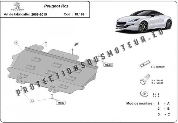Protection sous moteur et de la boîte de vitesse Peugeot Rcz