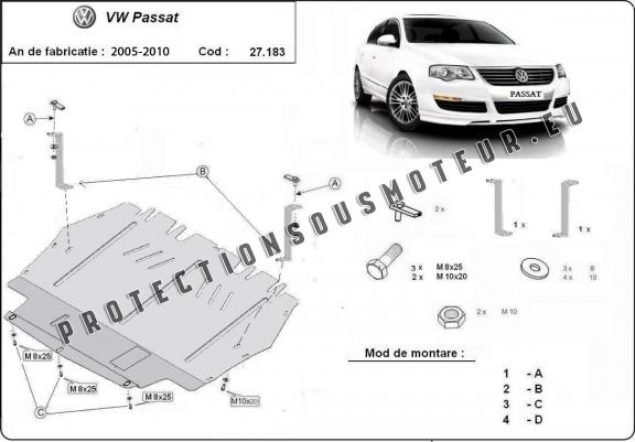 Protection sous moteur et de la boîte de vitesse VW Passat B6