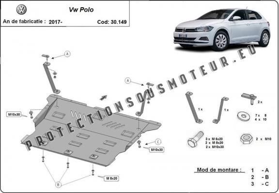 Protection sous moteur et de la boîte de vitesse VW Polo