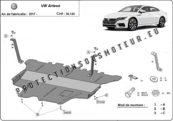 Protection sous moteur et de la boîte de vitesse VW Arteon - boîte de vitesses manuelle