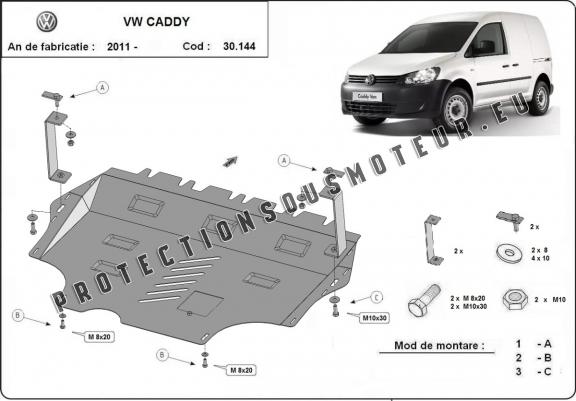 Protection sous moteur et de la boîte de vitesse VW Caddy