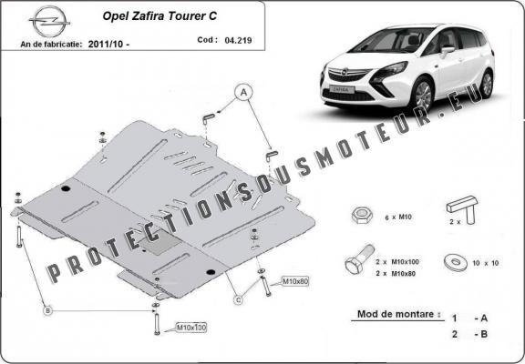 Protection sous moteur et de la boîte de vitesse Opel Zafira C