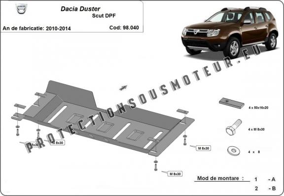 Protection de DPF Dacia Duster