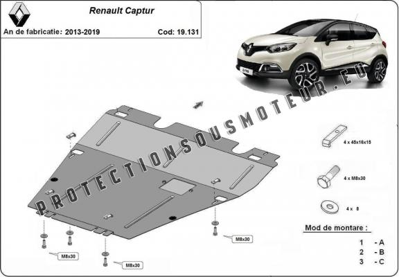 Protection sous moteur et de la boîte de vitesse Renault Captur